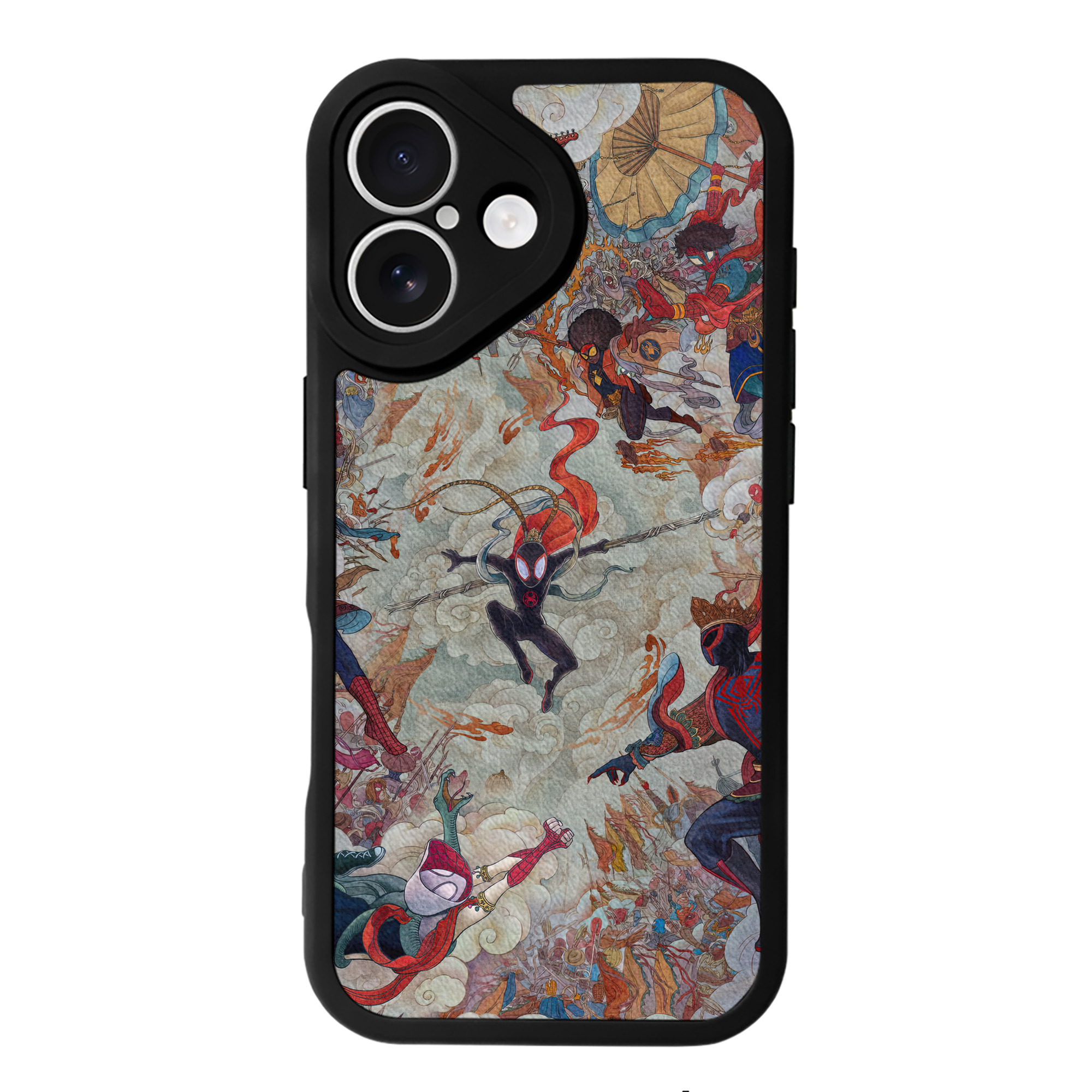 （画像用） Spider Man スパイダーマン 【iPhone 16シリーズ対応】シリコンスマホケース（レザー調） 材質：シリコン